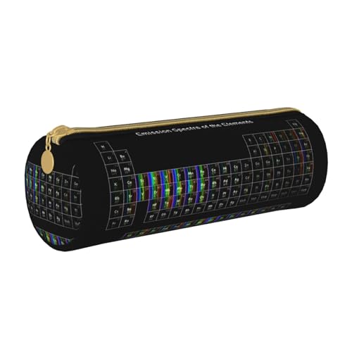 BeNtli Federmäppchen, Federmäppchen, tragbares Federmäppchen, Ledertasche, Schreibwaren-Aufbewahrungstaschen, Periodensystem von BeNtli