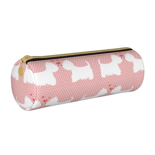 BeNtli Federmäppchen, Federmäppchen, tragbares Federmäppchen, Ledertasche, Schreibwaren-Aufbewahrungstaschen, Westie-Hunde-Muster BeNtli Federmäppchen, Federmäppchen, tragbares Federmäppchen, Ledertasche, Schreibwaren-Aufbewahrungstaschen, Westie-Hunde-Muster von BeNtli