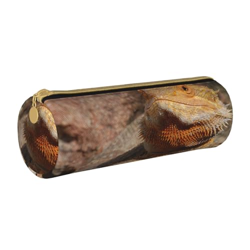 Federmäppchen, Federmäppchen, tragbares Federmäppchen, Ledertasche, Schreibwaren-Aufbewahrungstaschen, Bärtiger Drache Federmäppchen, Federmäppchen, tragbares Federmäppchen, Ledertasche, Schreibwaren-Aufbewahrungstaschen, Bärtiger Drache von BeNtli