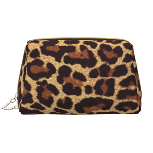 Große Make-up-Tasche, Leder-Kosmetiktasche, Reise-Toilettenartikel-Organizer, Make-up-Tasche, Cooler Leopard von BeNtli