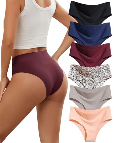 BeReady Bauchweg Unterhose Damen High Waist Unterhosen Seamless Slips Damen Frauen Hohe Taille Nahtlose Unterwäsche 6er Pack Mehrpack von BeReady