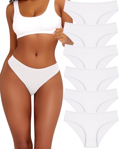 BeReady 6er Pack Unterhosen Damen Baumwolle Stretch Slips Baumwoll Hipster Bequeme Unterwäsche Cotton Underwear Atmungsaktive Slip Frauen Mehrpack S-XL D-6,L von BeReady