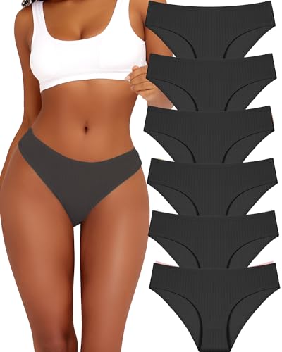 BeReady 6er Pack Unterhosen Damen Baumwolle Stretch Slips Baumwoll Hipster Bequeme Unterwäsche Cotton Underwear Atmungsaktive Slip Frauen Mehrpack S-XL von BeReady