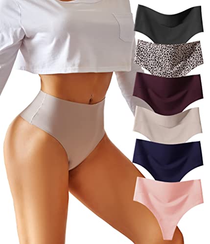 BeReady Bauchweg String Tanga Damen Seamless Slips High Waist Unterhosen Frauen Atmungsaktiv Unterwäsche Mehrpack von BeReady