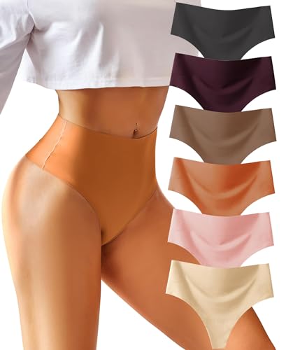 BeReady Bauchweg String Tanga Damen Seamless Slips High Waist Unterhosen Frauen Atmungsaktiv Unterwäsche Mehrpack von BeReady