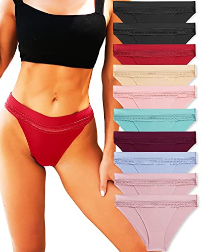 BeReady Seamless Slips Damen Spitze Unterhosen Damen Nahtlos Brazilian Slip Damen Nahtlose Unterwäsche Frauen Sexy Set Mehrpack 10er Pack von BeReady