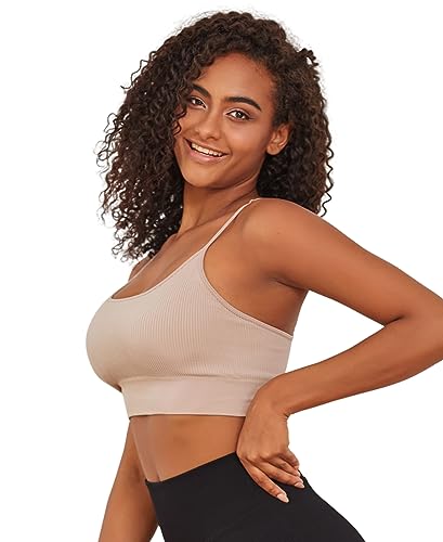 BeReady Sport BH Rückenfrei Damen Ohne Bügel Rückenfreier BH Einstellbar Gepolstert Sports Bra Yoga Bustier Damen 1/3er Pack von BeReady