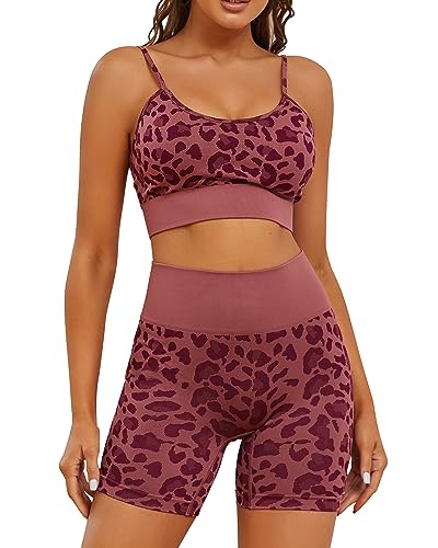 BeReady Workout Set Damen Yoga BH Rückenfrei Sport Set Damen V Waist Gym Leggings Frauen Traingsanzug Jogginganzug Sport Outfit Fitness Set von BeReady