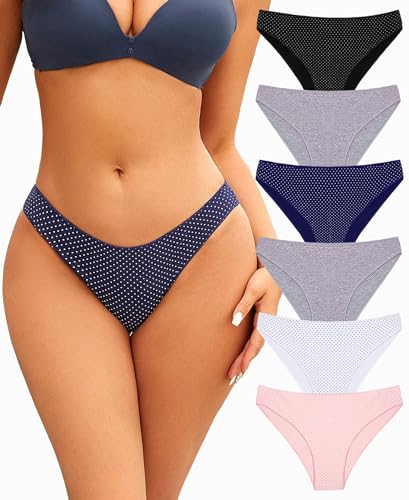 BeReady Unterhosen Damen Baumwolle Stretch Unterwäsche Frauen Slips Damen Niedrige Taille Panties Hipster Atmungsaktive Underwear Women Mehrpack 6er Pack von BeReady