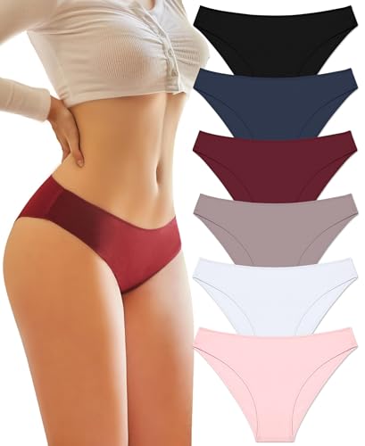 BeReady Unterhosen Damen Baumwolle Stretch Unterwäsche Frauen Slips Damen Niedrige Taille Panties Hipster Atmungsaktive Underwear Women Mehrpack 6er Pack von BeReady