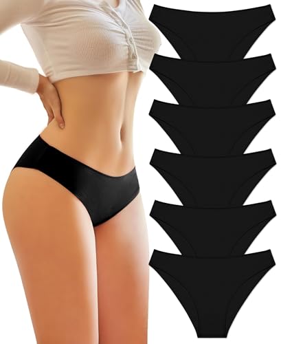 BeReady Unterhosen Damen Baumwolle Stretch Unterwäsche Frauen Slips Damen Niedrige Taille Panties Hipster Atmungsaktive Underwear Women Mehrpack 6er Pack von BeReady