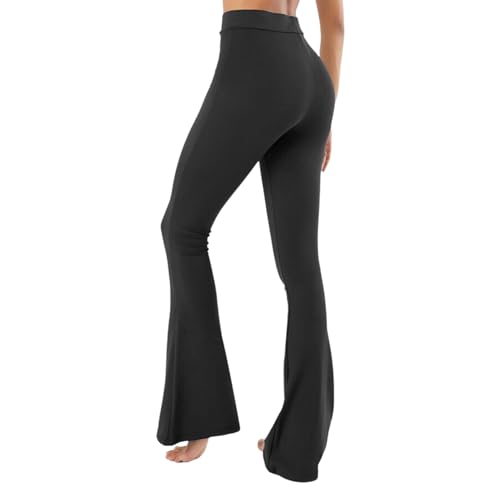 BeSinz High Waist Bootcut Schlaghose – Stilvolle Damen Leggings Yogahose, Blickdicht – Slim Fit Pants für Fitness, Yoga, Gym, Crossfit – Knackpo Jazzpants, für Freizeit und Sport - Sporthose von BeSinz