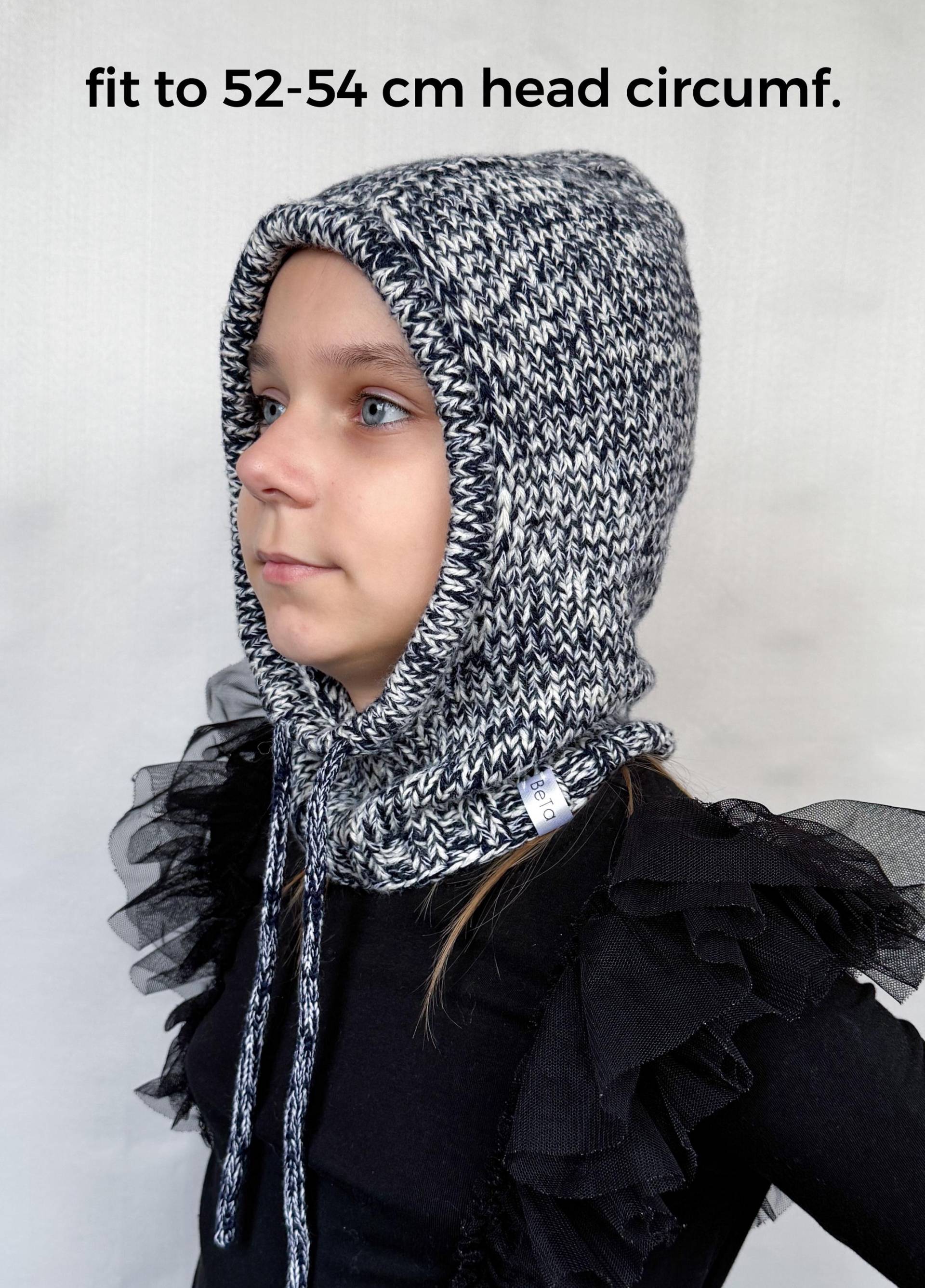 Wolle Kinder Strick Haube, Alpaka Balaclava, Kapuze von BeTaKnitWear