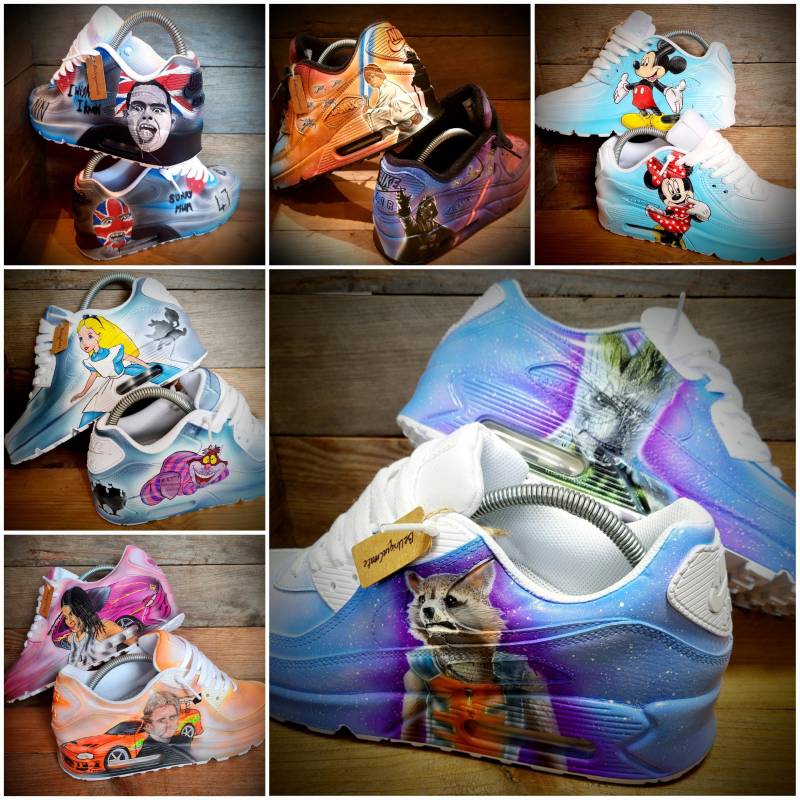 Personalisierte Individuell Bemalte Air Max 90/Sneakers/Schuhe/Kicks/Premium Personalisierte Individuell Bemalte Air Max 90/Sneakers/Schuhe/Kicks/Premium von BeUniqueCreate