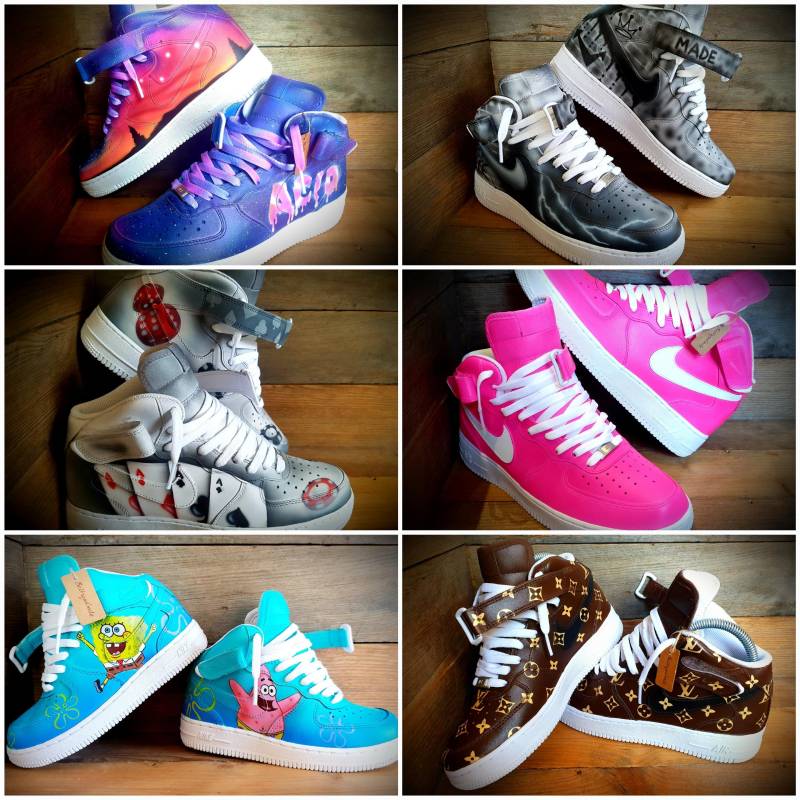 Personalisierter Custom Painted Air Force 1 Mid Boot/Turnschuhe/Schuhe/Kicks/Premium Personalisierter Custom Painted Air Force 1 Mid Boot/Turnschuhe/Schuhe/Kicks/Premium von BeUniqueCreate