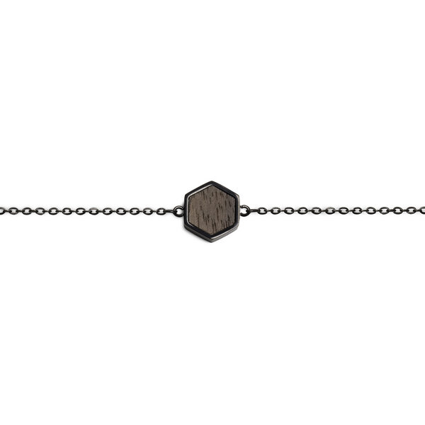 BeWooden Armbänder mit Holzdetail - Motiv Hexagon - Verschiedene Farben und Grössen von BeWooden