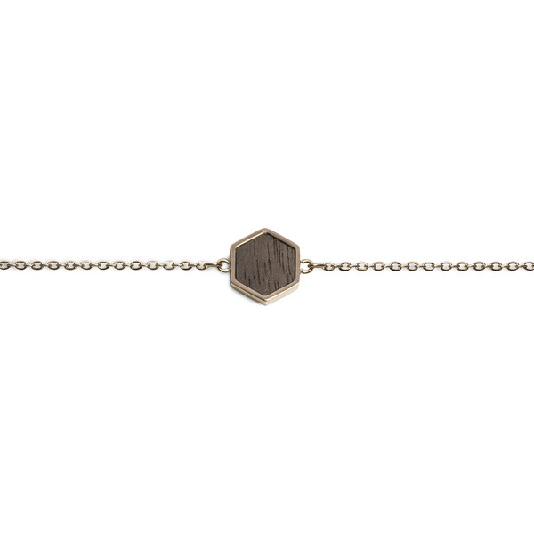 BeWooden Armbänder mit Holzdetail - Motiv Hexagon - Verschiedene Farben und Grössen von BeWooden