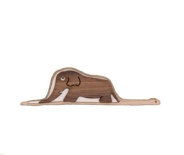 BeWooden Brosche aus Holz - Elefant in der Riesenschlange | der kleine Prinz | Mode Schmuck von BeWooden