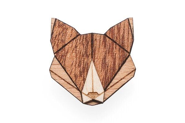BeWooden Brosche aus Holz - Fuchs | Mode Schmuck von BeWooden