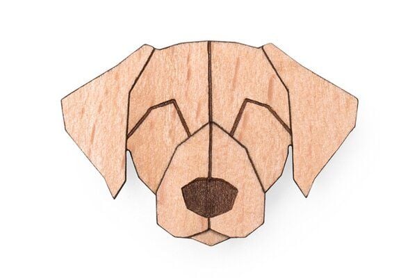 BeWooden Brosche aus Holz - Labrador | Mode Schmuck von BeWooden