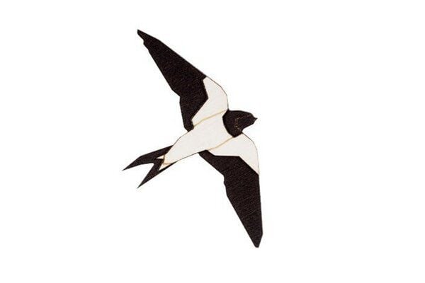 BeWooden Brosche aus Holz - Schwalbe Brosche | Mode Schmuck | Unisex von BeWooden