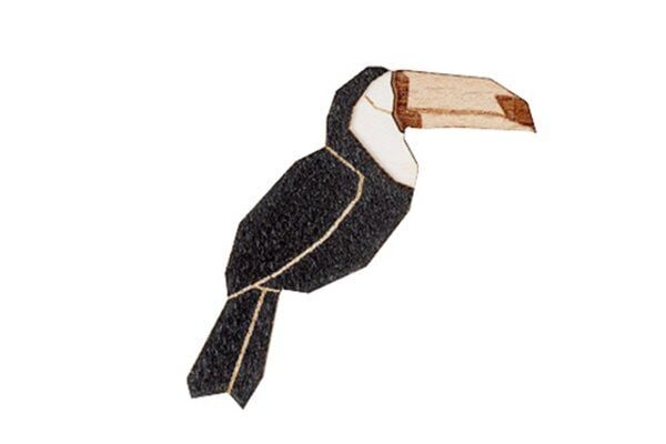 BeWooden Brosche aus Holz - Tukan Brosche | Mode Schmuck | Unisex von BeWooden