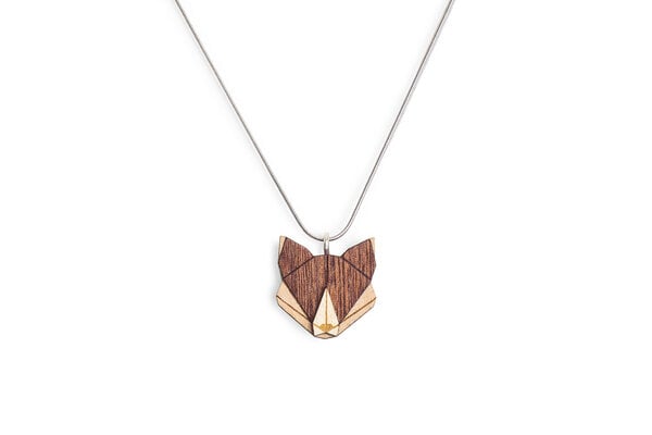 BeWooden Halskette Fuchs | Kette mit Anhänger aus Holz von BeWooden