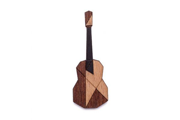 BeWooden Holzbrosche „Guitar Brooch“ – Gitarren-Brosche von BeWooden