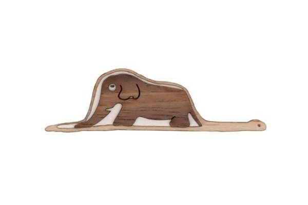 BeWooden Holzbrosche Boa Ate Elephant Brooch – handgefertigte Holz-Brosche mit Motiv aus „Der Kleine Prinz“ von BeWooden