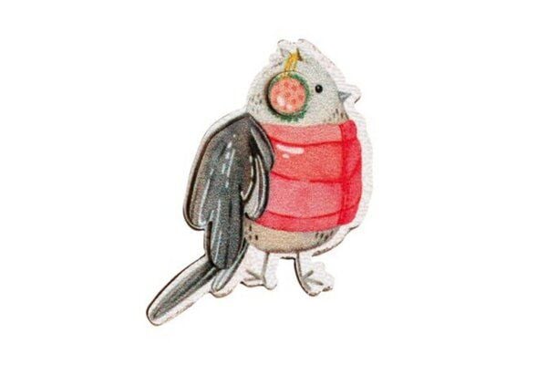 BeWooden Holzbrosche Schwanzmeise by Epipi – handgefertigt mit Vogelmotiv und Holzdetails von BeWooden