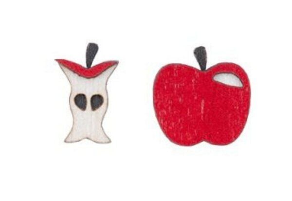 BeWooden Holzohrringe Apple – handgefertigter, nachhaltiger Schmuck mit Apfelmotiv von BeWooden