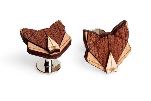 BeWooden Manschettenknöpfe "Fox Cuff" aus Holz von BeWooden