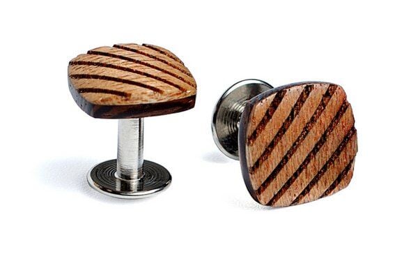 BeWooden Manschettenknöpfe "Sull" aus Holz von BeWooden