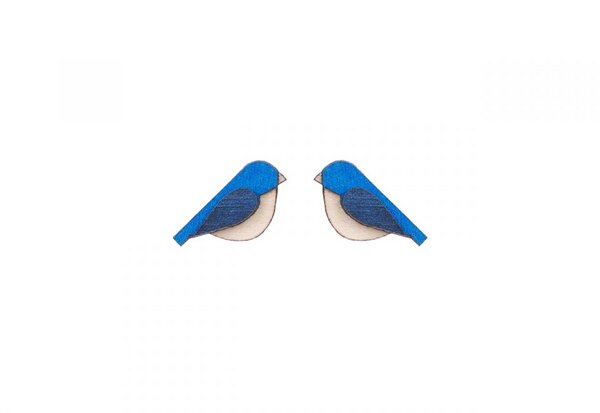 BeWooden Ohrstecker mit Holzdetails | "Bird" Ohrringe | 2 Farbvarianten von BeWooden