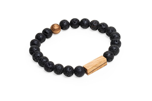 BeWooden Perlenarmband mit Holzdetails "Lava Bracelet" von BeWooden