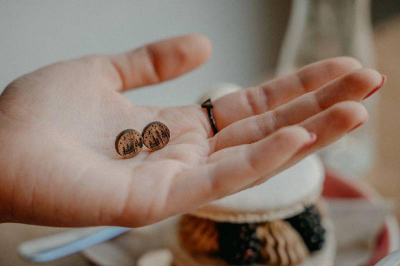 Wood Earrings | Handmade Nature Lightweight Wooden Jewelry Sustainable Gift For Women Minimalistic And Wood Earrings | Handmade Nature Lightweight Wooden Jewelry Sustainable Gift For Women Minimalistic And von BeWoodenCompany