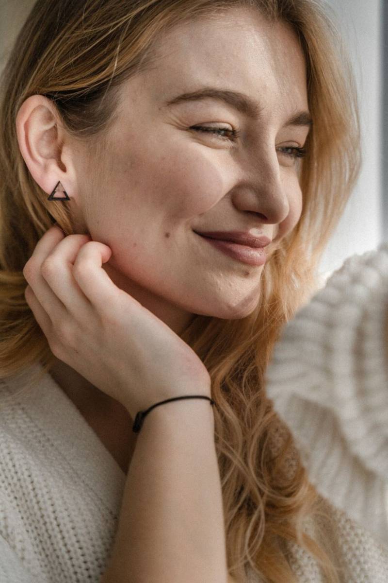 Trill Wooden Earrings - Handmade Minimalistic Nature Wood Jewelry Gift Idea For Her Eco-Friendly Geometric Accessories von BeWoodenCompany