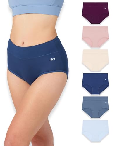 Bea Damen 6pk High Waist Tummy Control Underwear Boxers, Sortiert (6-er Pack), 3XL von Bea