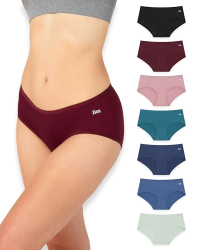 Bea Damen 7pk Mid Waist Bamboo Briefs, Sortiert (7-er Pack), XXL von Bea