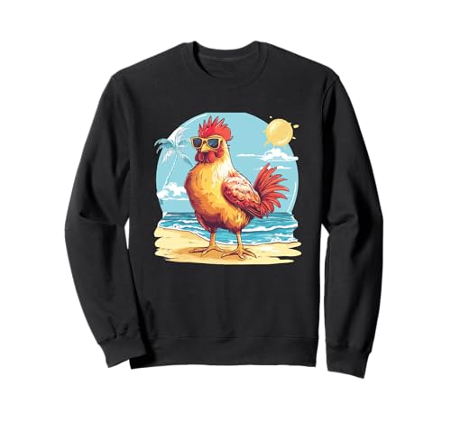 Sonnenbrille Huhn am Strand Kostüm für Jungen und Mädchen Sweatshirt Sonnenbrille Huhn am Strand Kostüm für Jungen und Mädchen Sweatshirt von Beach Chicken