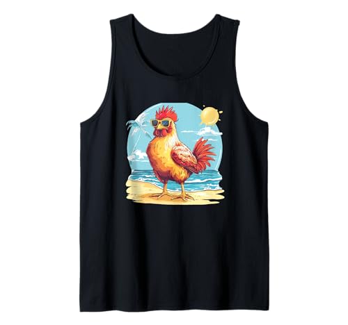 Sonnenbrille Huhn am Strand Kostüm für Jungen und Mädchen Tank Top Sonnenbrille Huhn am Strand Kostüm für Jungen und Mädchen Tank Top von Beach Chicken