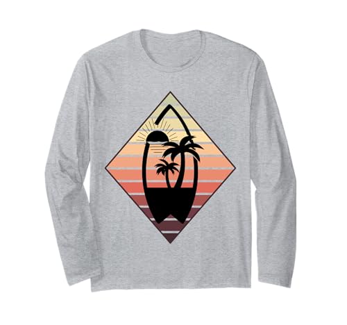 Cooles Surfen für Männer Frauen Surfer Surfbrett Strand Langarmshirt von Beach Surfing Surfboard Retro Surfboarder Surfer