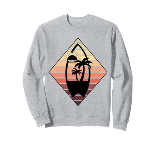 Cooles Surfen für Männer Frauen Surfer Surfbrett Strand Sweatshirt von Beach Surfing Surfboard Retro Surfboarder Surfer