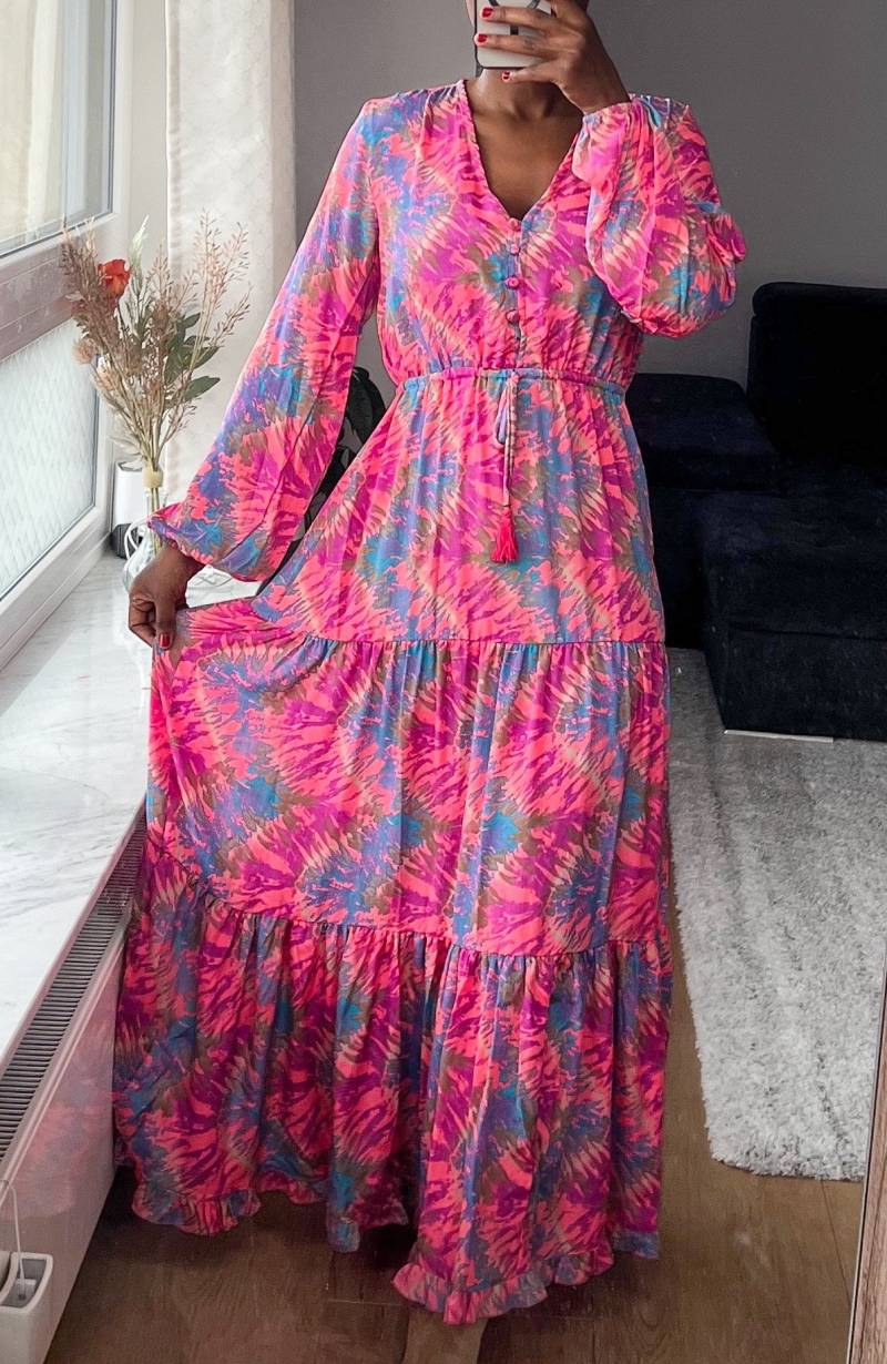 Damen Sommer Boho Hippie Ibiza Viskose Maxikleid von BeachAddictShop