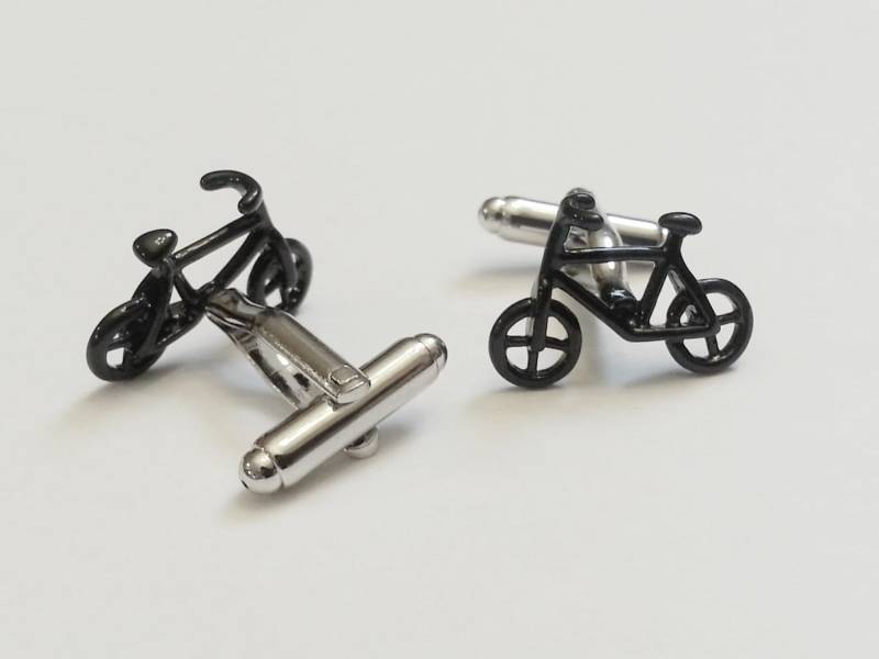 Fahrrad Manschettenknöpfe Herren Radfahrer Bmx Berg Motocross Bräutigam Hochzeit Geschenk Versilbert - Clbike03 von BeachBMXDesigns