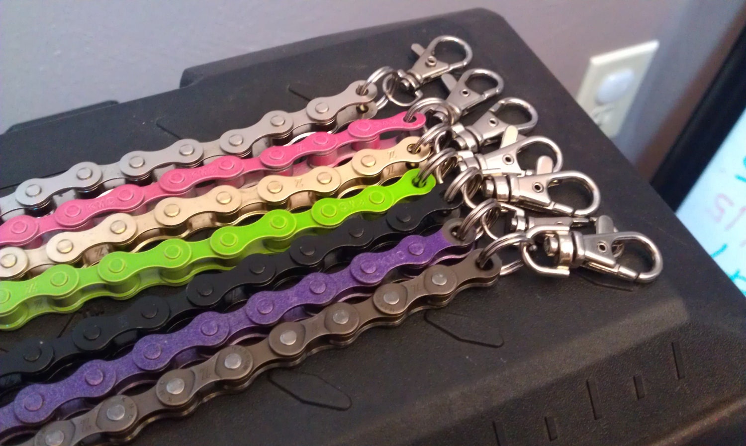 Fahrradkette Schlüsselanhänger Geldbörse Kette - Einfarbig Wallet01 von BeachBMXDesigns