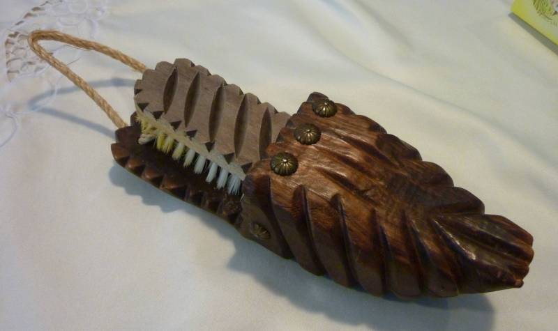 Jahrgang Französisch Holzschuh Pinsel - Taschenanhänger Hängen Schuhpflege Kleiderbürste ~ Perfektes Geschenk Für Ihn Dress Schuh Zubehör Vatertag von BeachBreezeBoutique