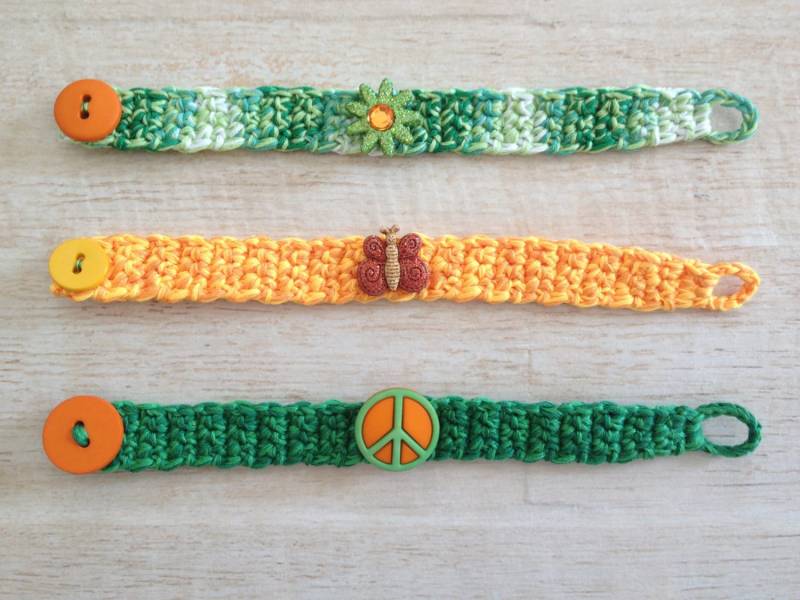 Freundschaftsarmband Gehäkelt Tier Insekt Blume Schmetterling Orca Peace Zeichen Kinder Sommer Outdoor Geburtstag Gastgeschenke Bff Geschenk von BeachDaisyJewelry