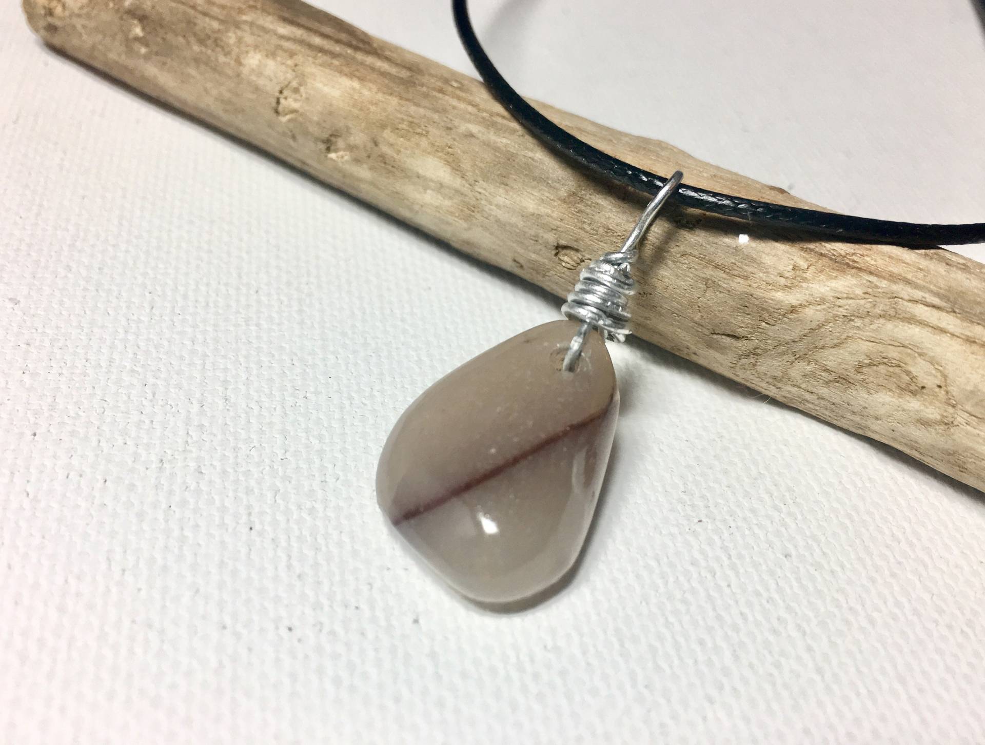 Klar/Rosa Von Hand Poliert, Stein Anhänger Wollen Klar/Rosa Von Hand Poliert, Stein Anhänger Wollen von BeachShellz
