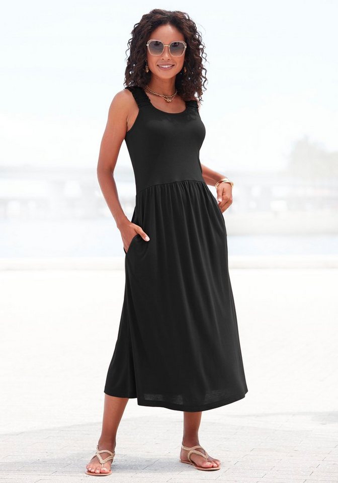 Beachtime Jerseykleid mit Taschen, knielanges Sommerkleid, Strandkleid, Basic von Beachtime